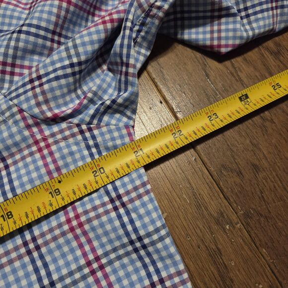 UNTUCKit Performance Mens Shirt Small S Slim Fit Plaid Long Sleeve Casual Nylon - Picture 7 of 8